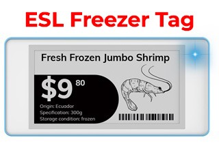 2.66 inch 2 color ESL Digital Price Tag for Freezer / Inventory 2 color Display for Warehouse