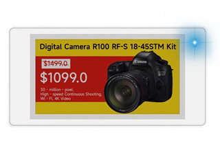 2.7 inch 4 Color Slim ESL Price Tag Inventory Display Tag